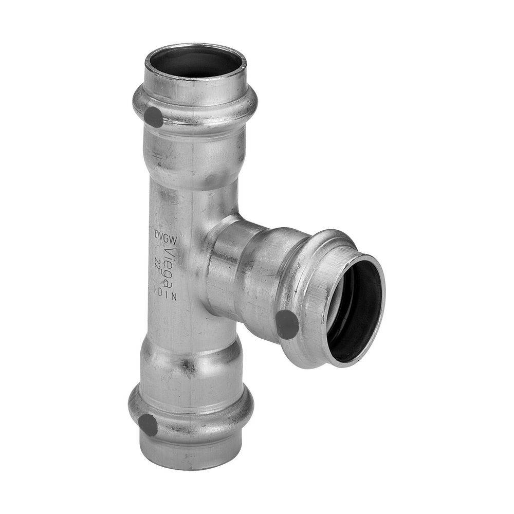 VIEGA T-Stück Sanpress Inox Edelstahl 42mm