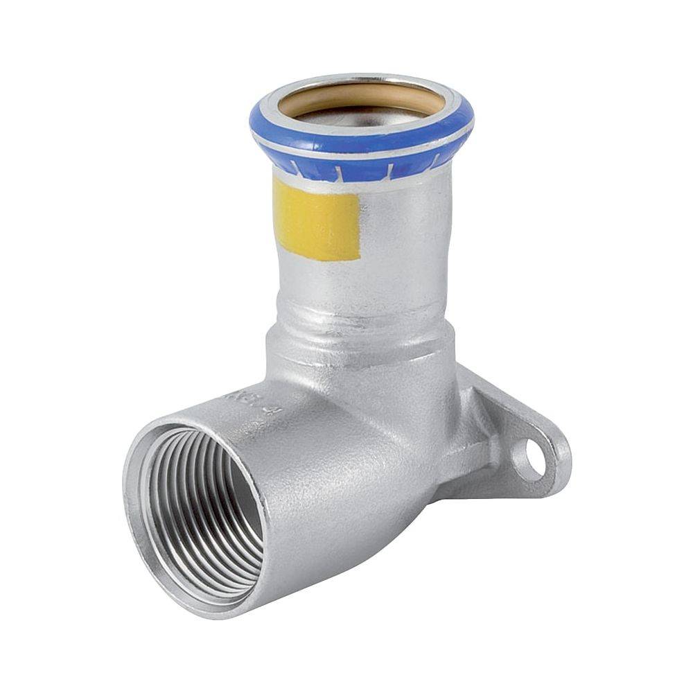 Geberit Gas-Anschlusswinkel Mapress Edelstahl Gas, 90°, Ø22mm x Rp1/2", Press x Innengewinde, 1 Stk.