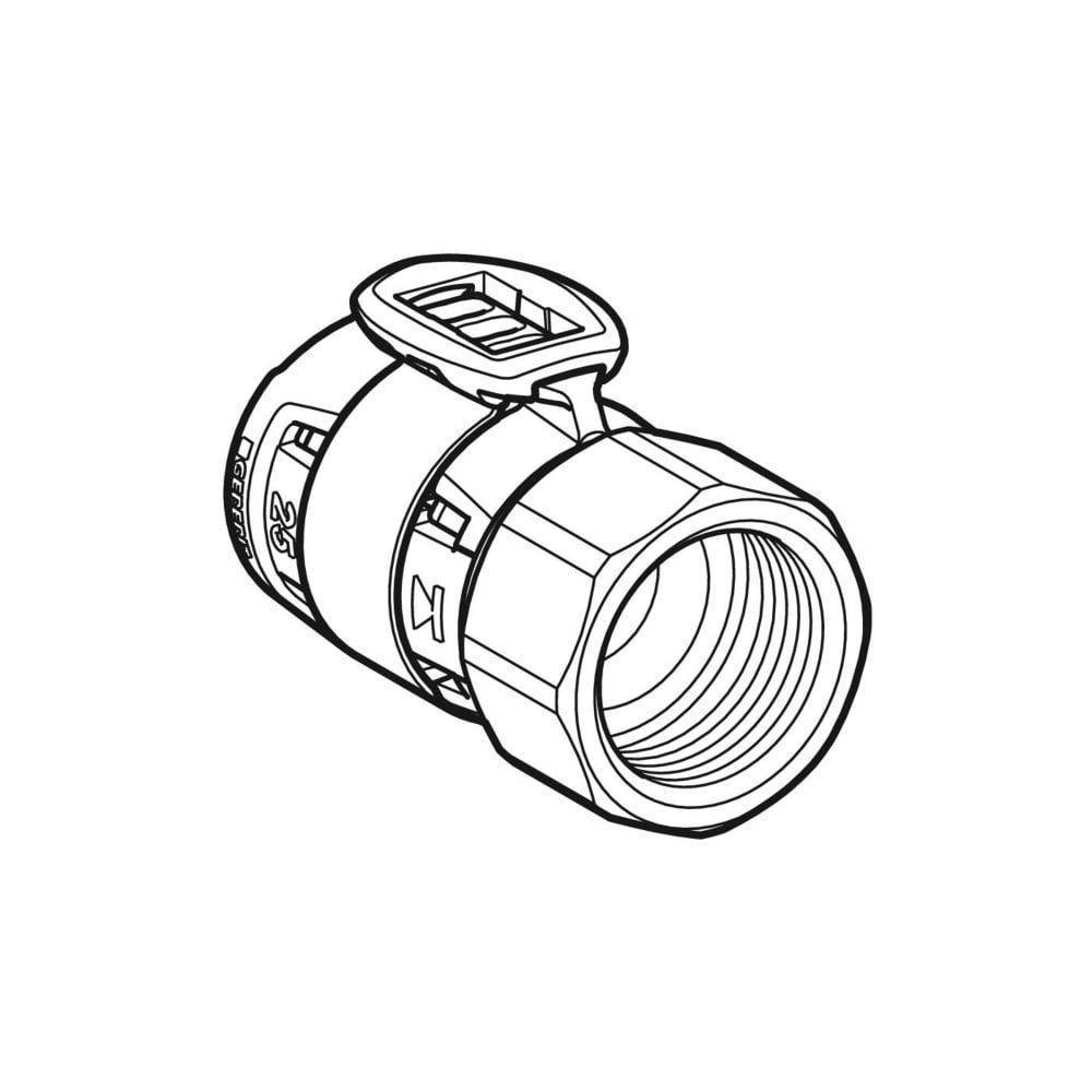 Geberit FlowFit Übergang mit Innengewinde bleifreie Siliziumbronze, D 63mm, Rp 2 1/2"