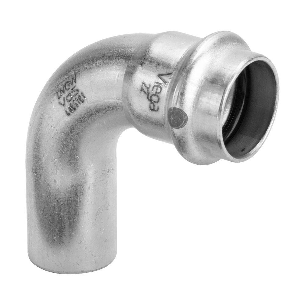 Viega Bogen Sanpress Inox 2316.1 28mm, 90G, Stahl nichtrostend, SC-Contur