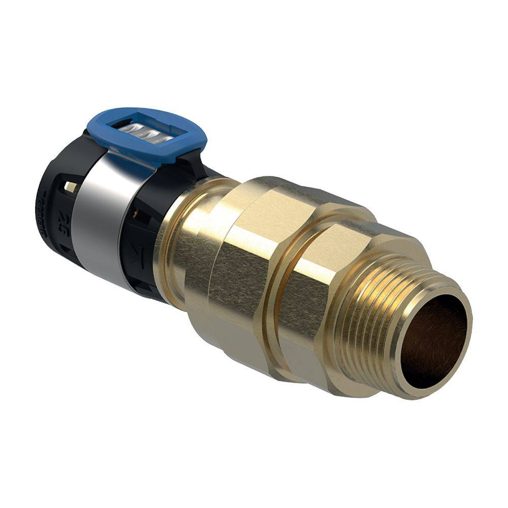 Geberit GE FlowFit Übergangsverschraubung, SiBr, mit AG, d20mm x R1/2, 1 Stk.
