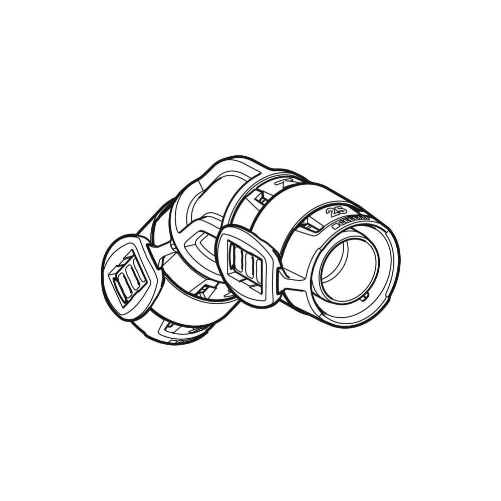 Geberit GE FlowFit Bogen, PPSU, 45 Grad, d 50mm, 1 Stk.