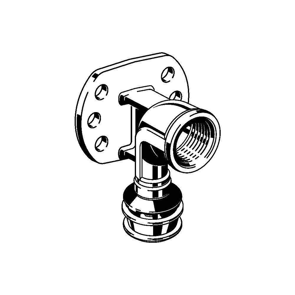 Viega Wandscheibe Raxofix 5325.5 20xRp 3/4, mit SC-Contur, Siliziumbronze