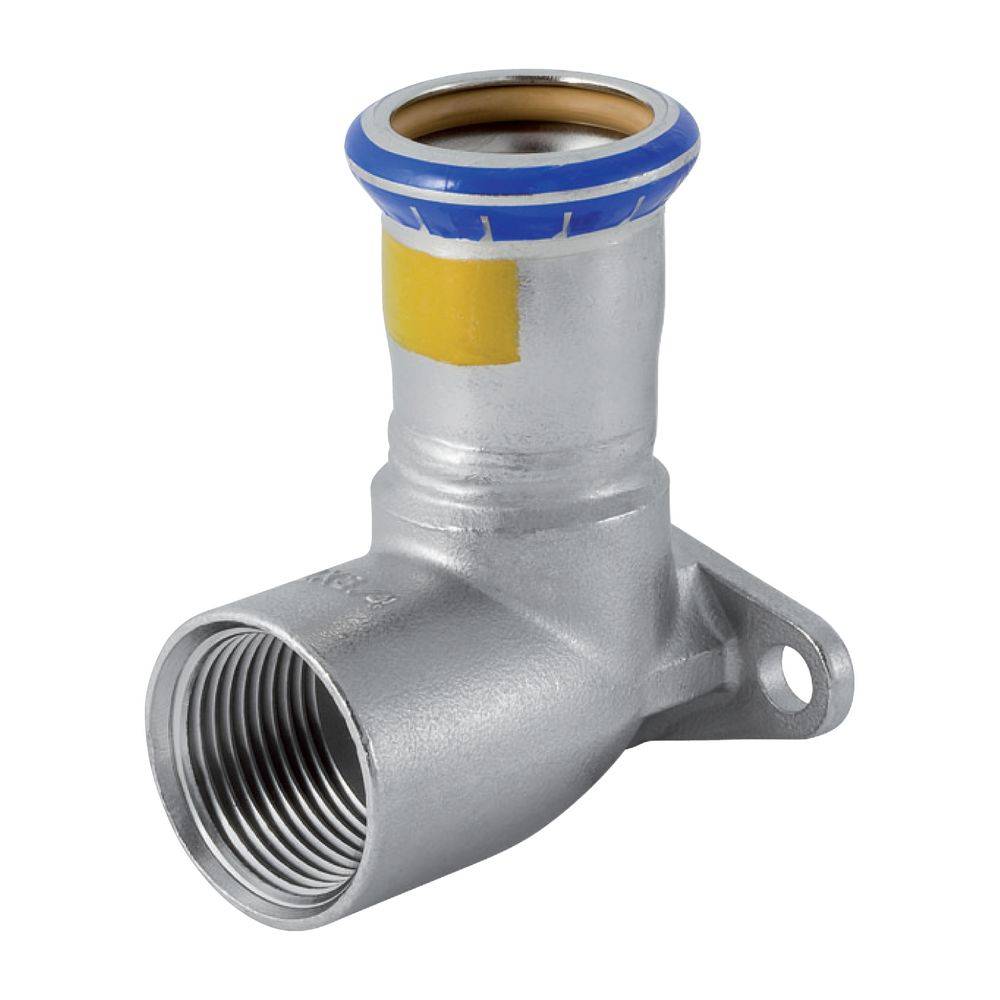 Geberit Gas-Anschlusswinkel Mapress Edelstahl Gas, 90°, Ø22mm x Rp1/2", Press x Innengewinde, 1 Stk.