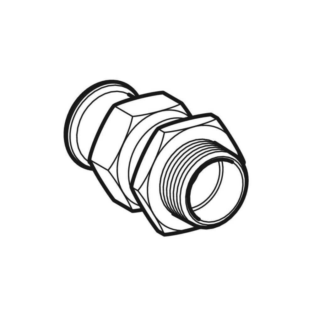 Geberit Mapress Edelstahl Übergangsverschraubung mit Außengewinde D 28mm, R 1"