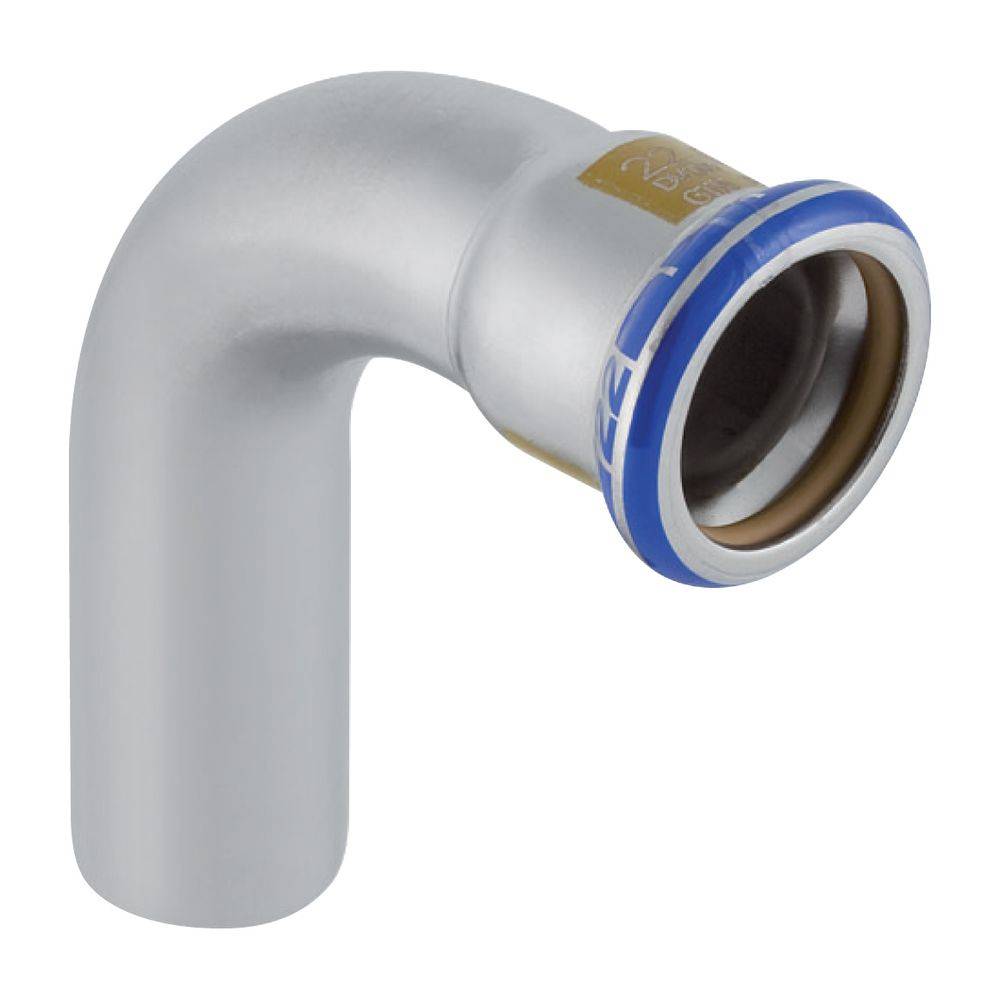 Geberit Mapress Edelstahl Bogen mit Einschubende, Gas, 90 Grad, D 22mm, 34009