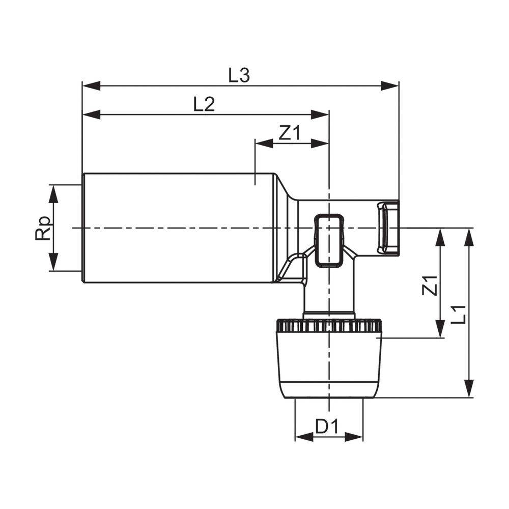 TECE TECElogo-Ax Wandscheibe lang Dimension 16 x Rp 1/2", Siliziumbronze