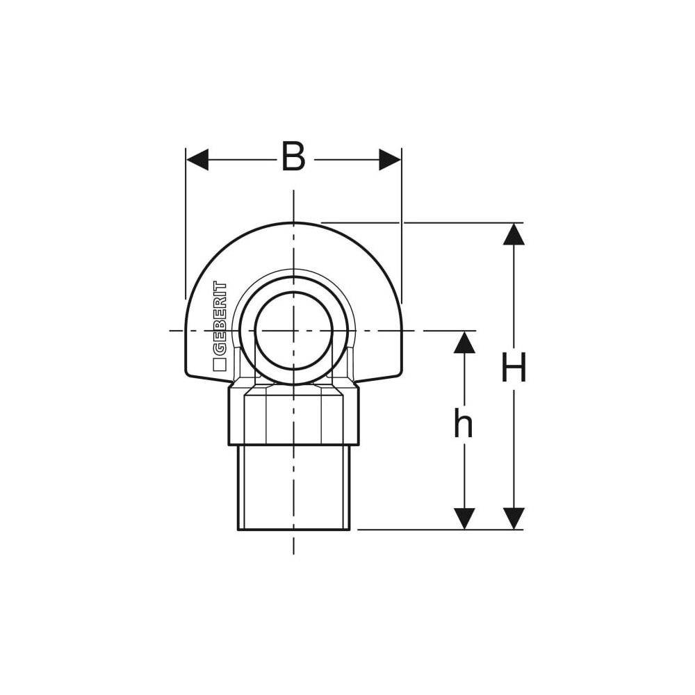 Geberit Schalldämmset für Anschlusswinkel 90° einfach: Werkstoff-Nr. EN=EPDM
