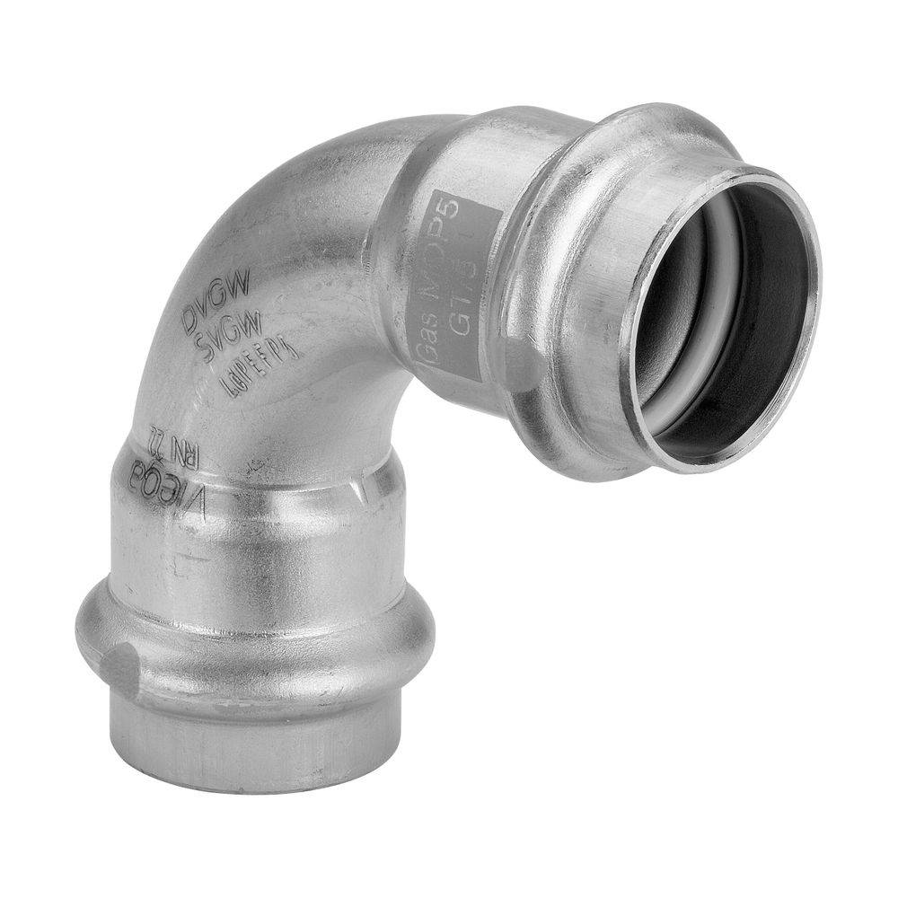 Viega Sanpress Inox G-Bogen 90° mit SC-Contur Stahl nichtrostend, Modell 0216 d: 54, 1 Stk.