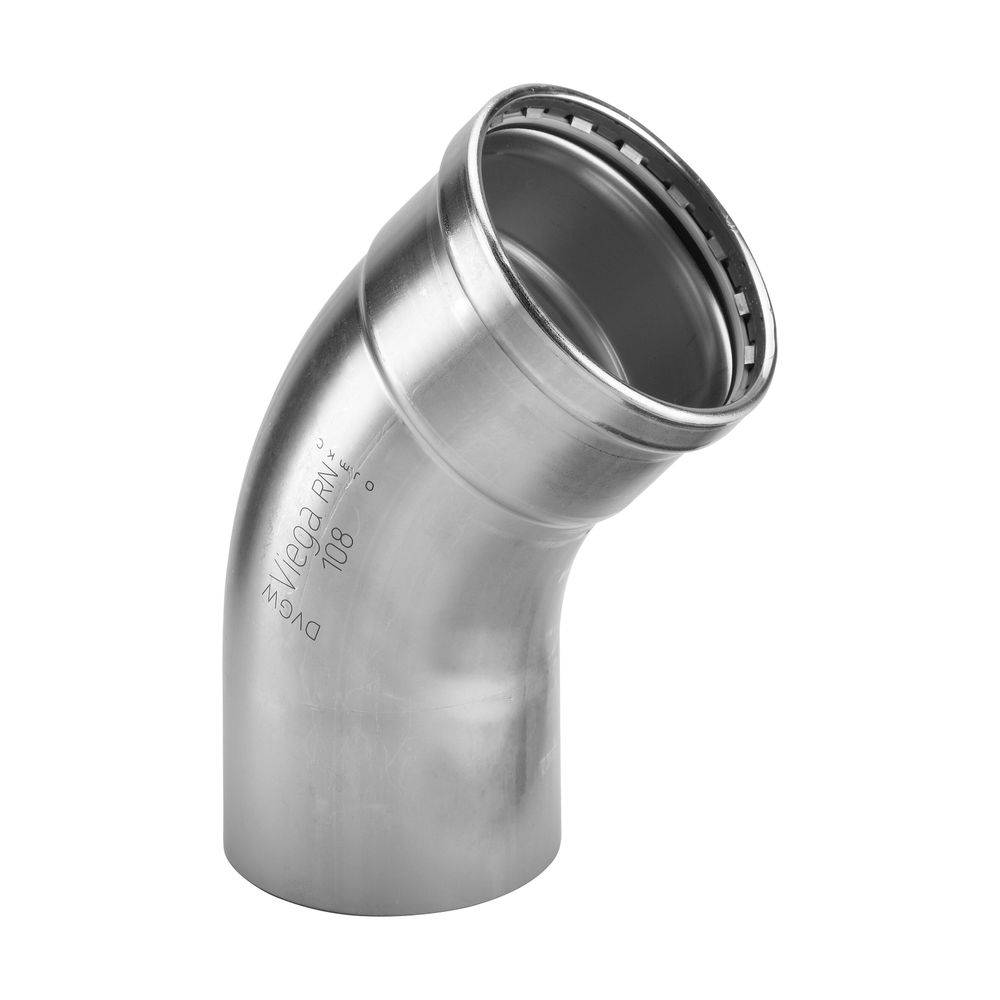 Viega Sanpress Inox XL-Bogen 45° mit SC-Contur Stahl nichtrostend, Modell 2326.1XL VdS-Zulassung d: 76,1, 1 Stk.