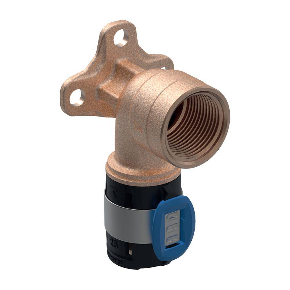 Geberit FlowFit Anschlusswinkel 90 Grad, D 20mm, Rp 1/2", Länge 7,8cm, Rotguss bleifrei