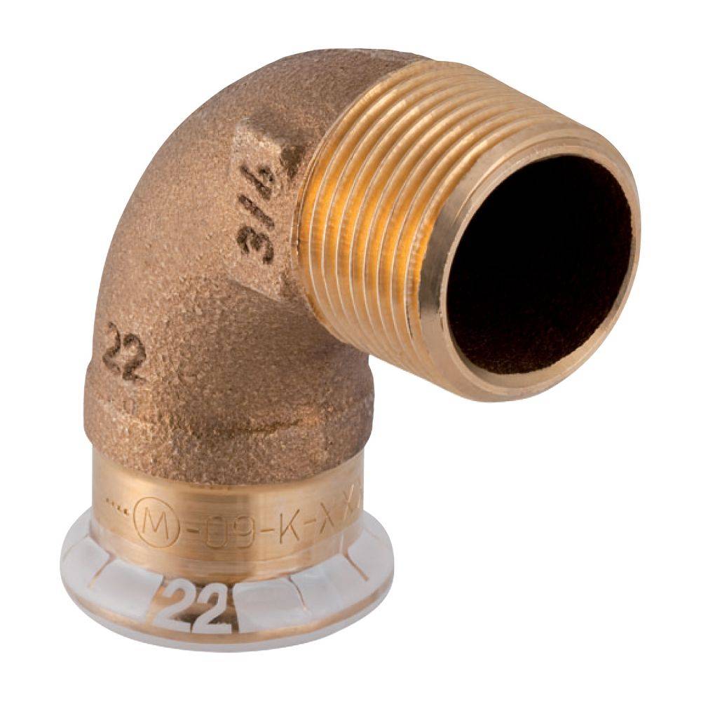 Geberit Übergangswinkel, Mapress Kupfer, 90°, Ø15mm × R1/2", Außengewinde, Kupfer, 1 Stk.