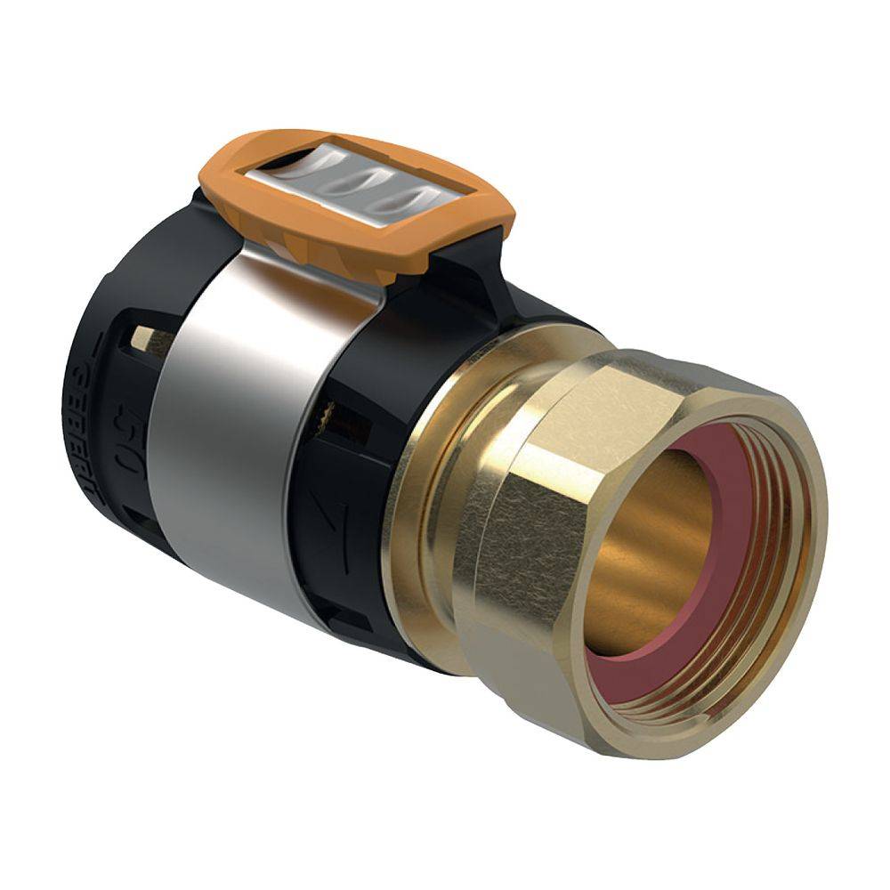 Geberit FlowFit Übergang mit Überwurfmutter bleifreie Siliziumbronze, D 63mm, ID 42mm, G 2"