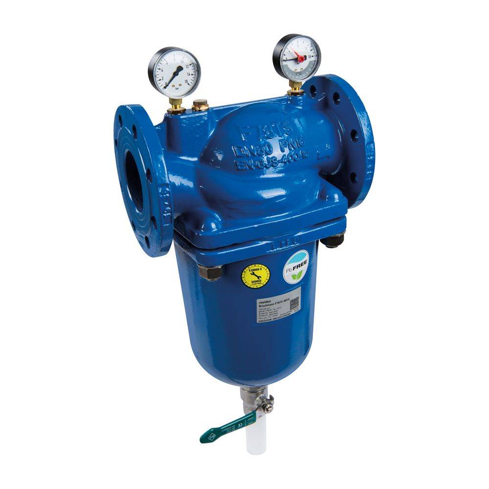 Resideo Feinfilter mit Flanschen F78TS rückspülbar, 0,1mm, DN 80