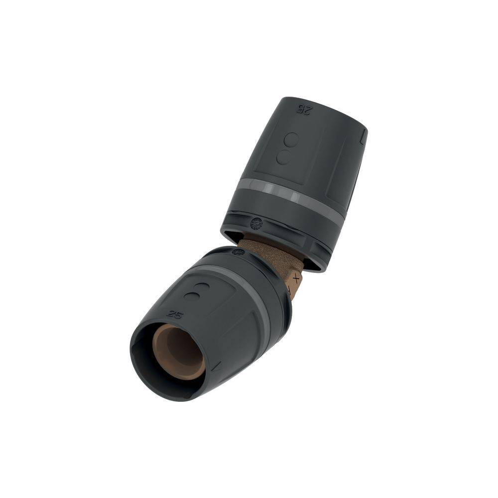 Tece logo-Push Winkelkupplung 45 Grad 50x50mm, Rotguss/Siliziumbronze