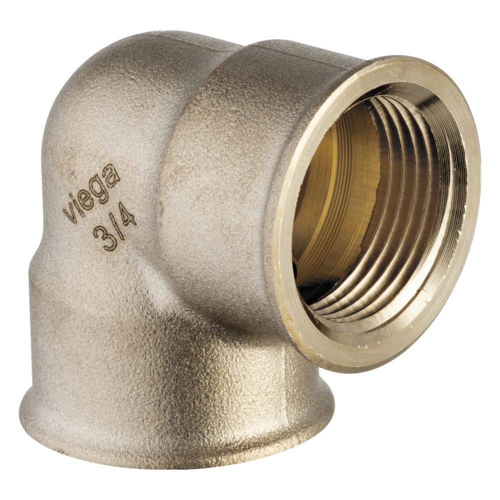 Viega Bogen 3090 Rp 3/8, 90Grad, Rotguss