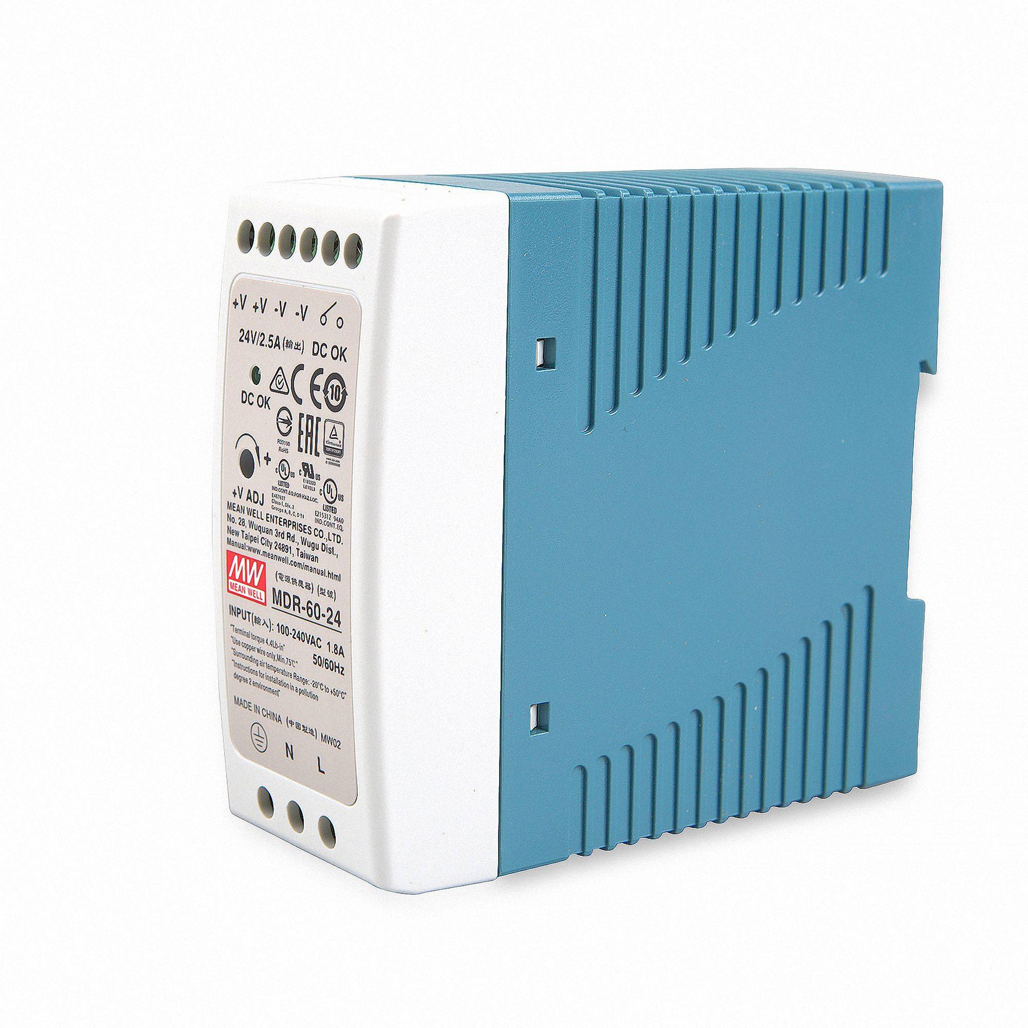 Hutschienen-Netzteil (DIN-Rail) MDR-60-24 SNT DIN-Schiene 24V/DC/0-2,5A/ 60W