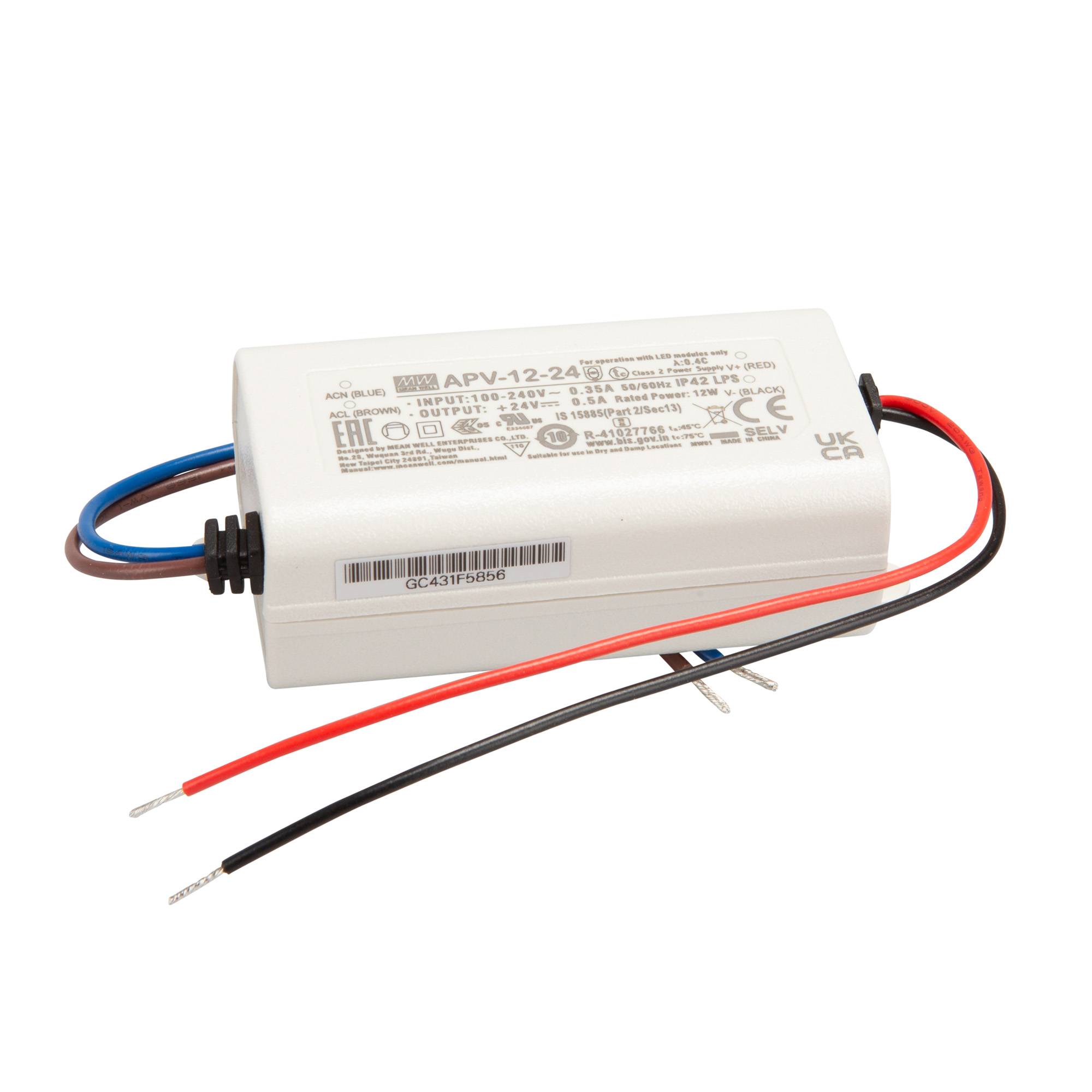 Mean Well APV-12-24 SNT 24V/DC/0-0,5A/ 12W IP42