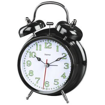 hama 00186325 Wecker "Nostalgie", Schwarz