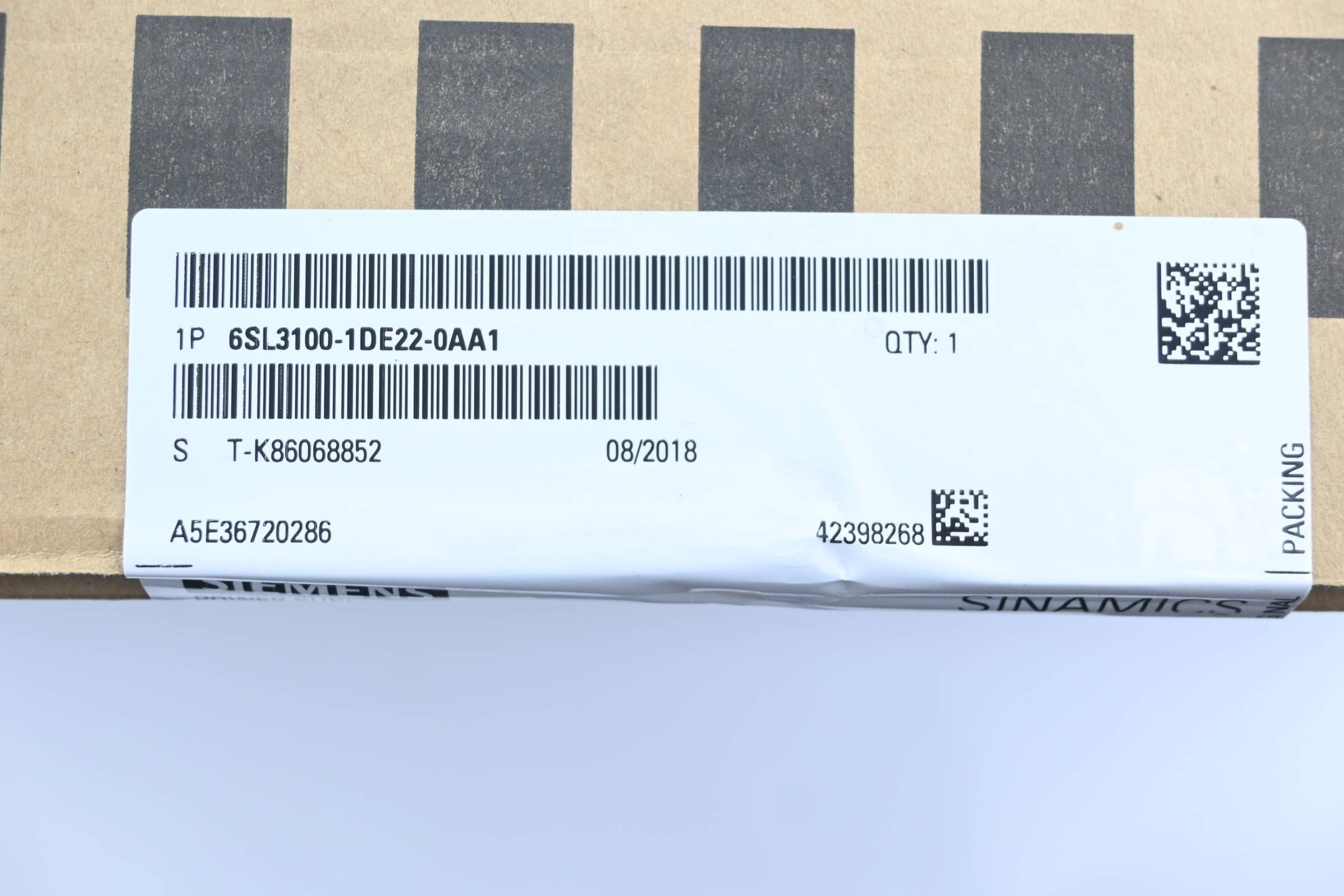 Siemens Sinamics Control Supply Modul 6SL3100-1DE22-0AA1 / 6SL3 100-1DE22-0AA1