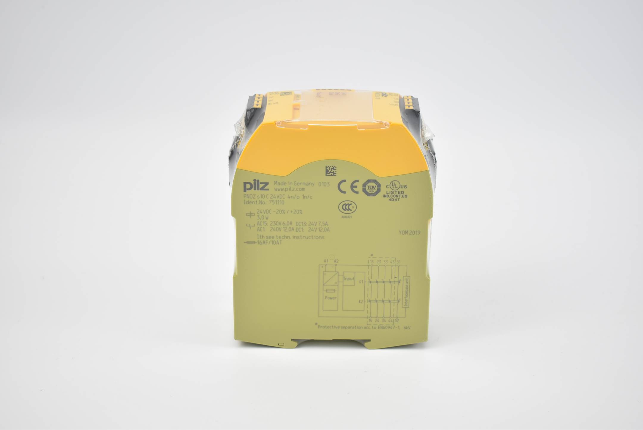 Pilz PNOZ s10 C Sicherheitsrelais, 24V dc, 2-Kanal, 4 Sicherheitskontakte Erweiterungsmodul, 1 Hilfsschalter, 4 ISO