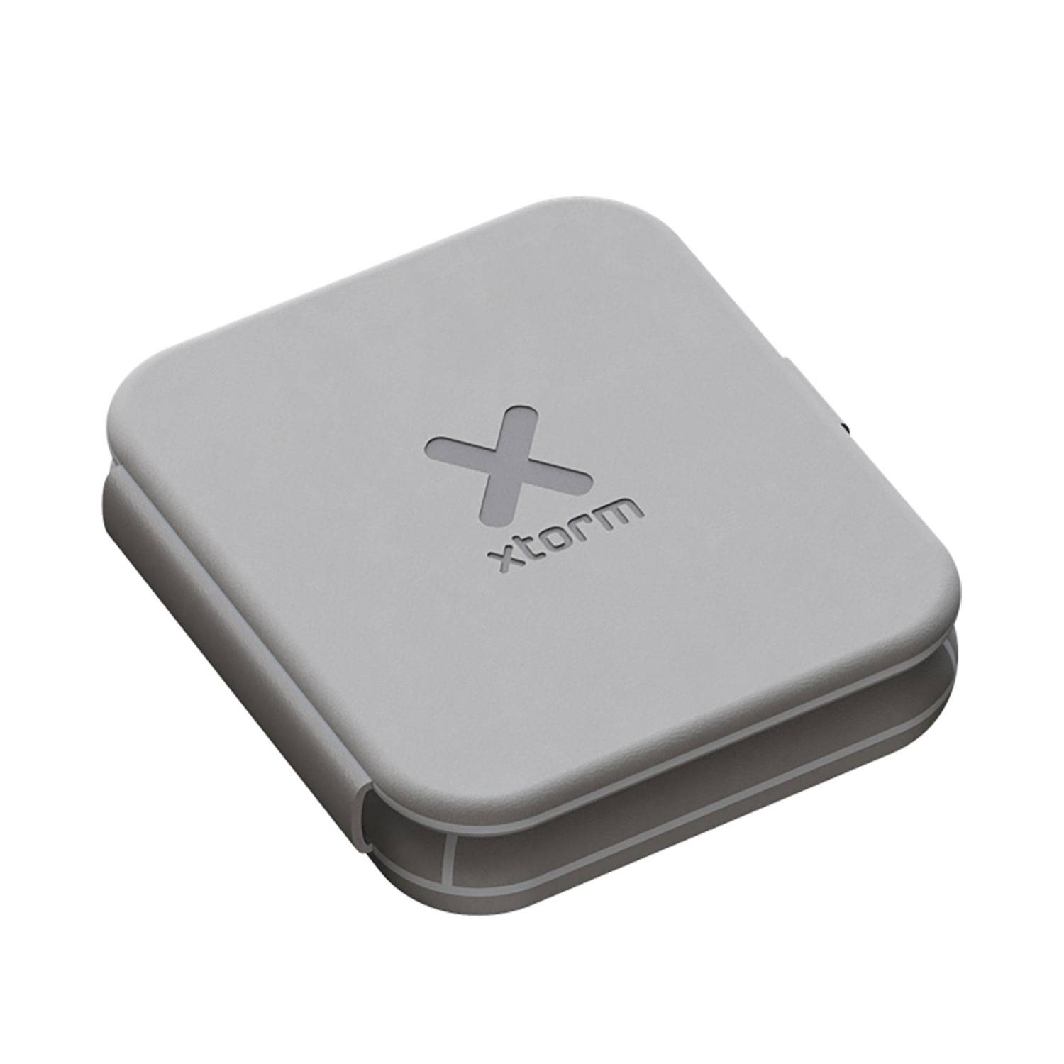 Xtorm Foldable Wireless Travel Charger 2in1 - 15W - Handy/Smartphone - Smartwatch - USB Typ-C - Grau - Ch