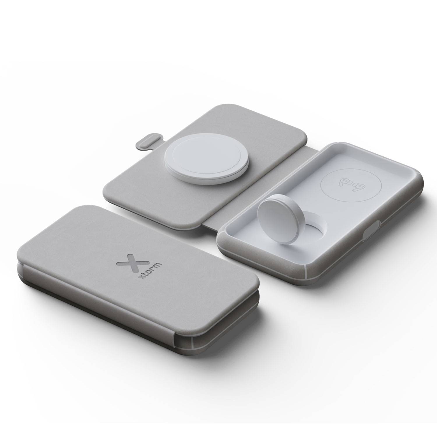 Xtorm Foldable Wireless Travel Charger 3in1 - 15W - Handy/Smartphone - Smartwatch - USB Typ-C - Grau - 1