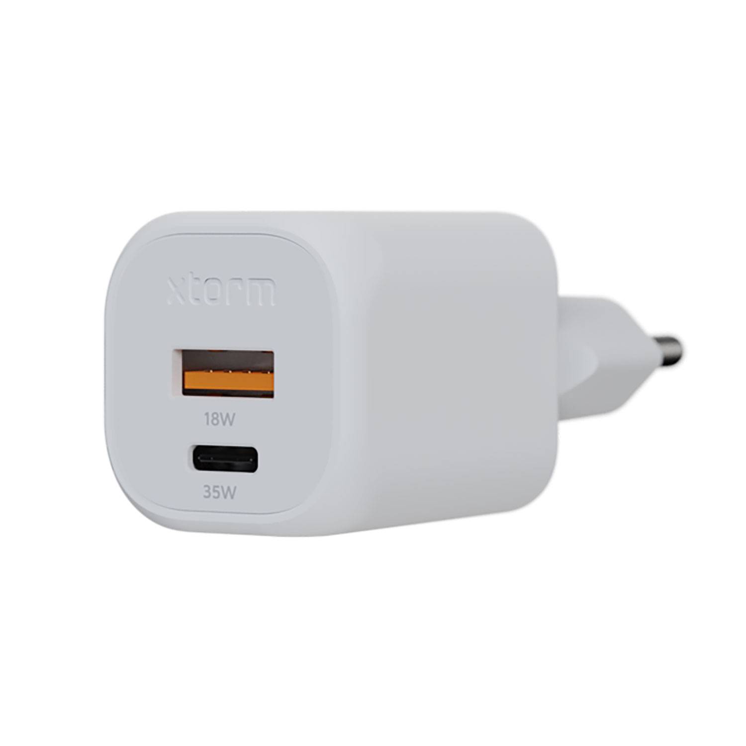 Xtorm XEC035 - Netzteil - GaN2 Ultra - 35 Watt - PD, QC 3.0 - 2 Ausgabeanschlussstellen (USB, 24 pin USB-C)