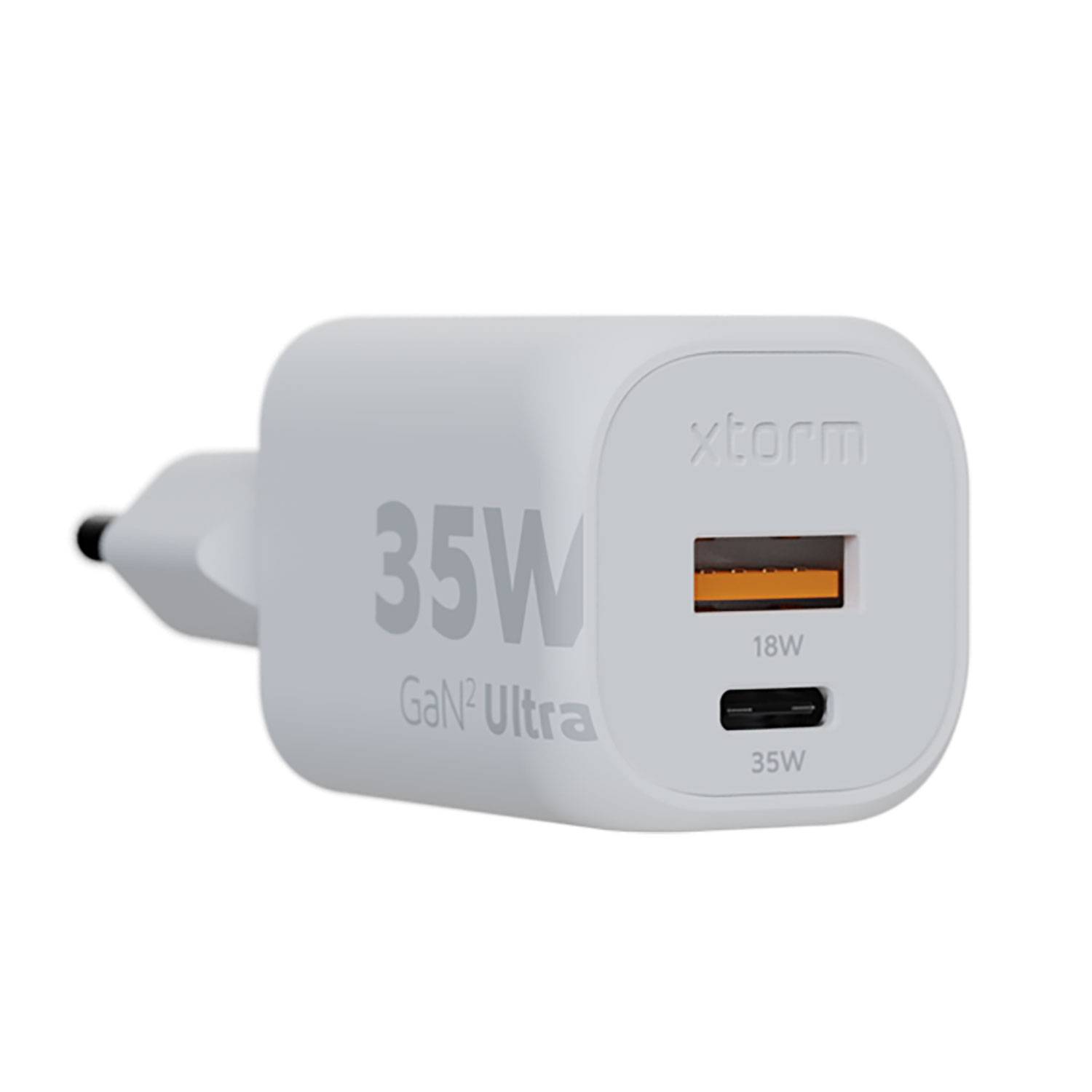 Xtorm 35W GaN² Ultra Wall Charger, Drinnen, AC, Kabelloses Aufladen, Weiß