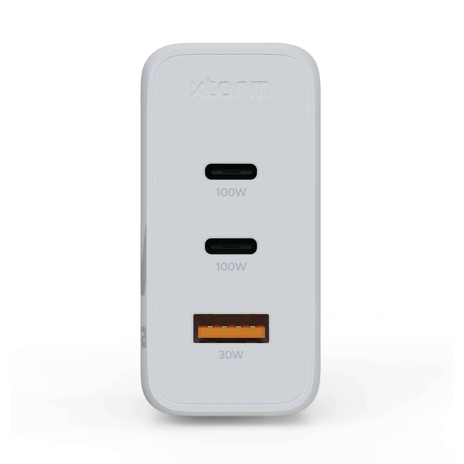 Xtorm XEC100 - Netzteil - GaN2 Ultra - 100 Watt - PD, QC 3.0 - 3 Ausgabeanschlussstellen (USB, 2 x USB-C)