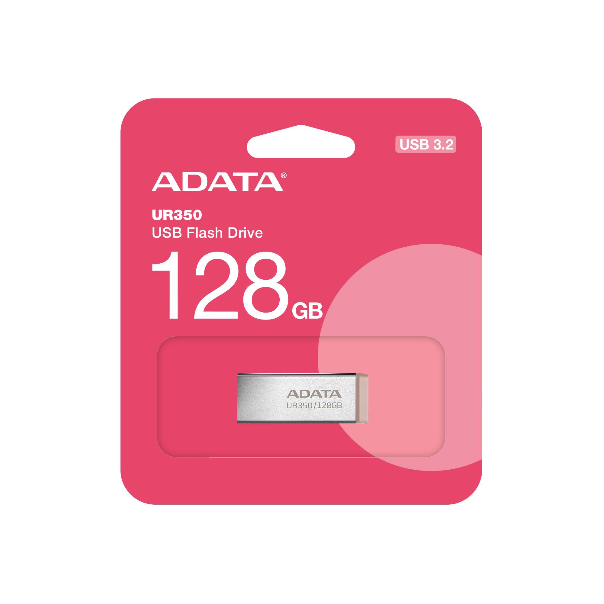 ADATA UR350 - USB-Flash-Laufwerk - 128 GB - USB3.2 Gen 1 - braun
