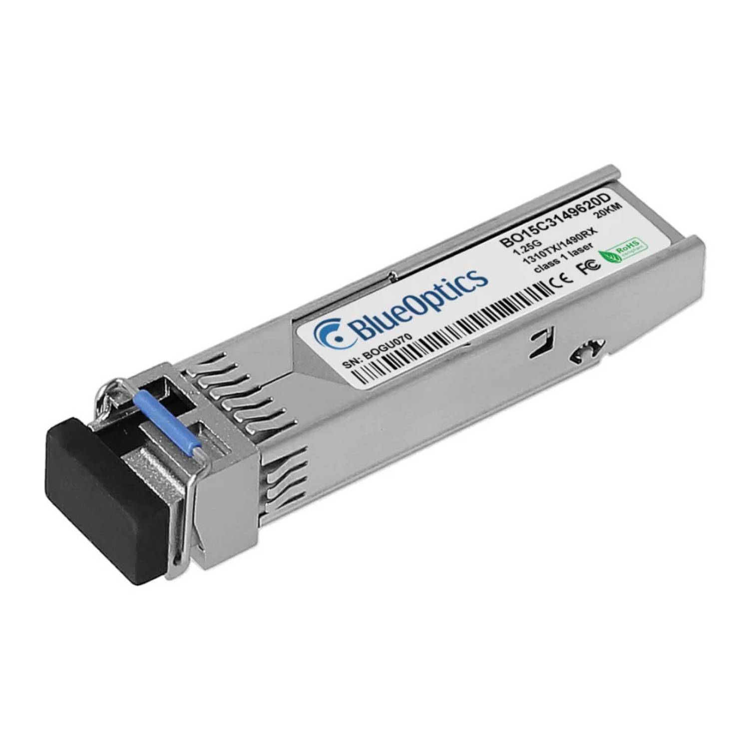 BlueOptics BO15C3149620DIN Bidi SFP Transceiver 1000BASE-BX-U 20KM industrial
