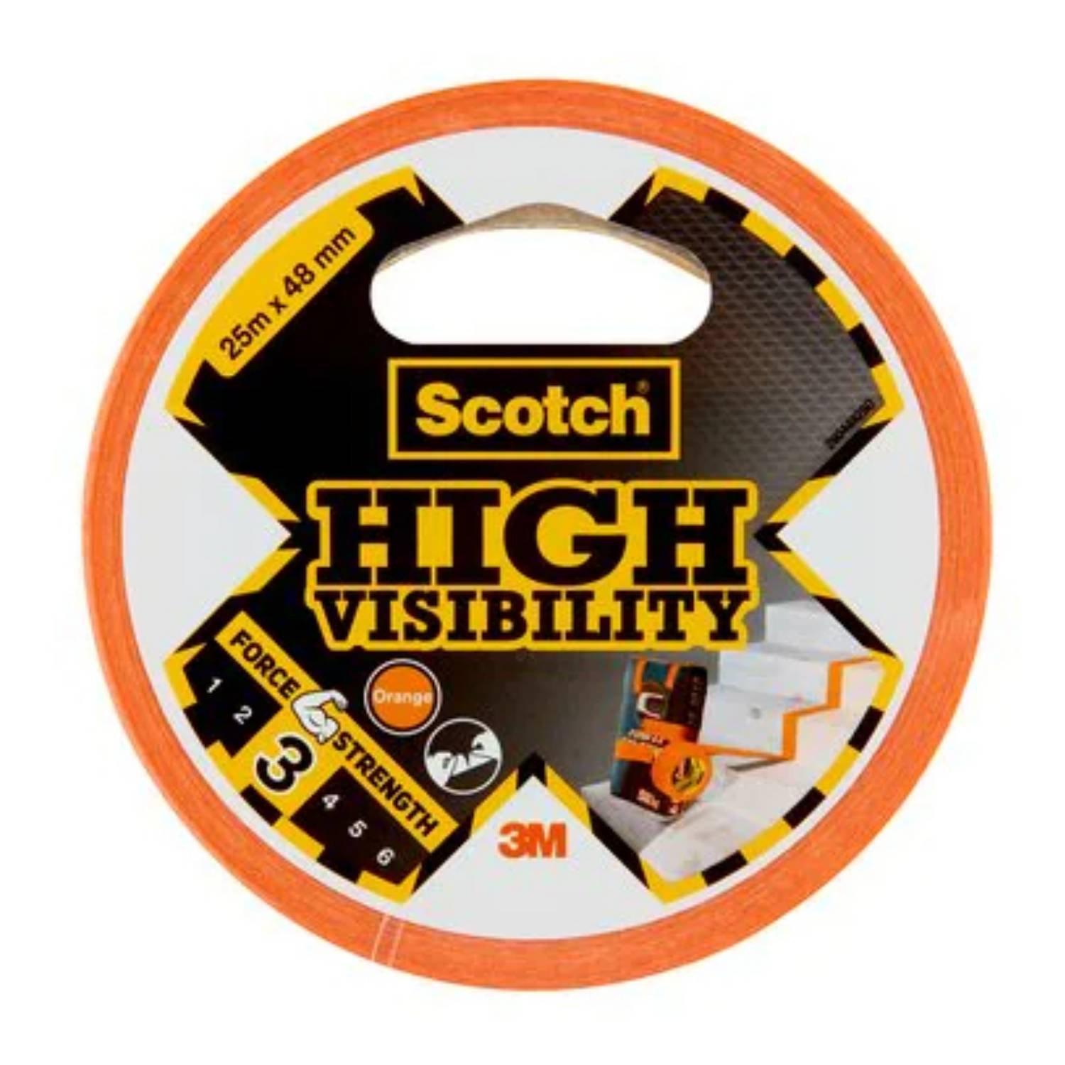 3M - Scotch High Visibility Klebeband - Orange - Bündelung - Schützend - Reparatur - Metall - Holz - 25 m - 48 mm - 6 St
