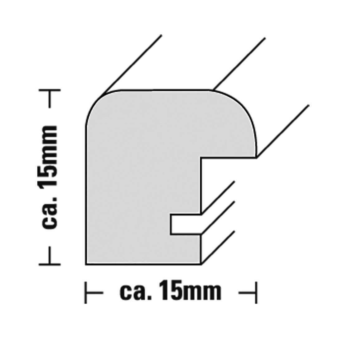 hama 00193048 Kunststoffrahmen "Breeze", Nuss, 20 x 30 cm