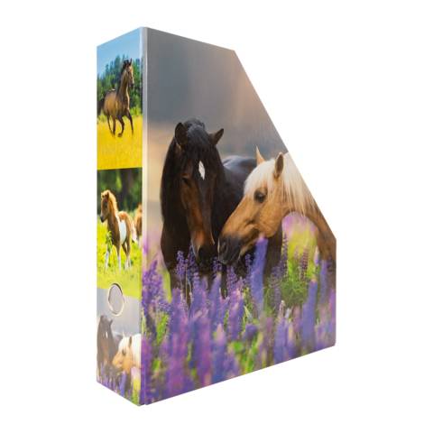 Stehsammler Karton Pferde