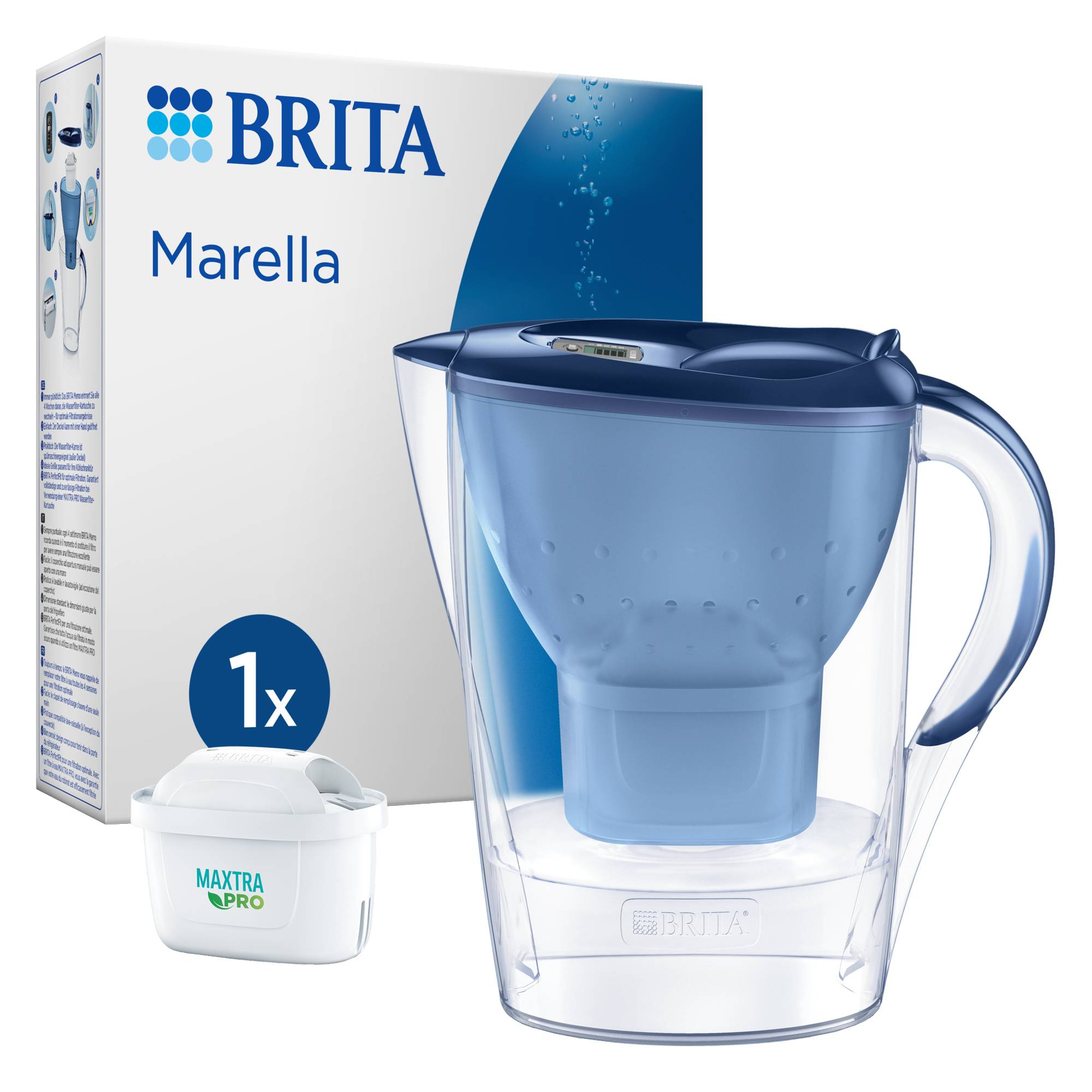 BRITA Wasserfilter Marella 125233 inkl. MX PRO blau