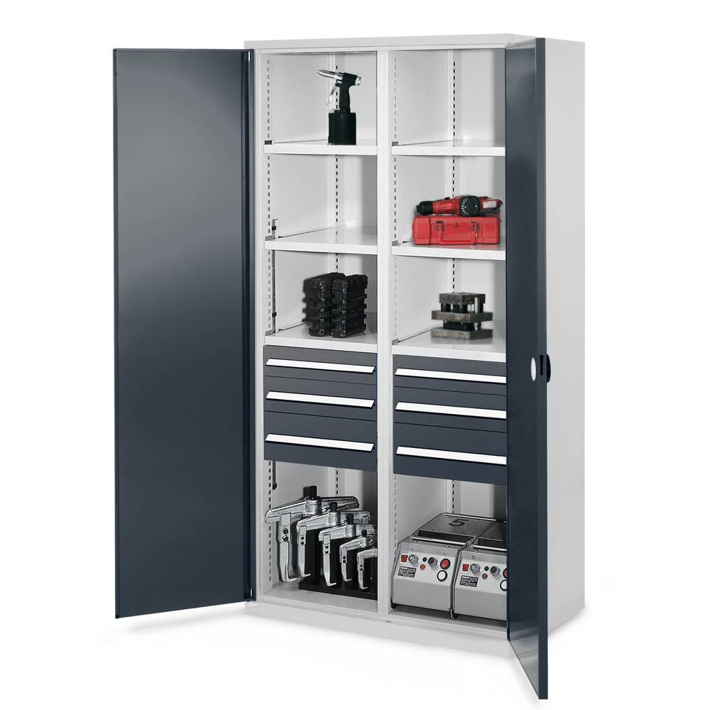 KAPPES Schwerlastschrank mit Mitteltrennwand, 6 Böden 600837-YY