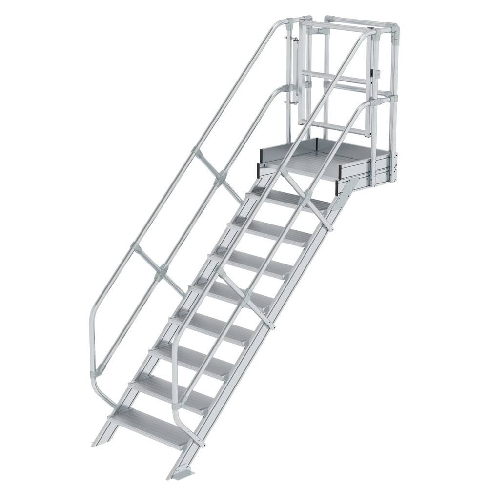 Munk Treppen-Modul Aluminium geriffelt 9 Stufen 451074-YY