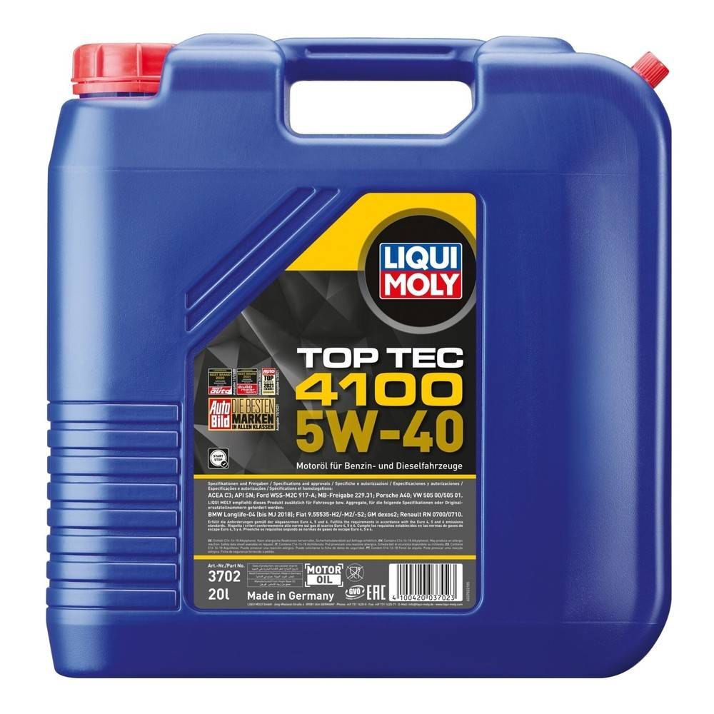 Top Tec 4100 5W-40 Liqui Moly, 1 Stück je 20 l