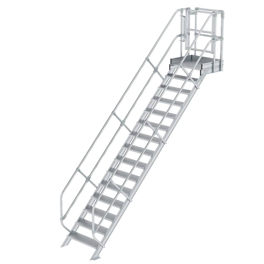 Munk Treppen-Modul Aluminium geriffelt 15 Stufen 451084-YY