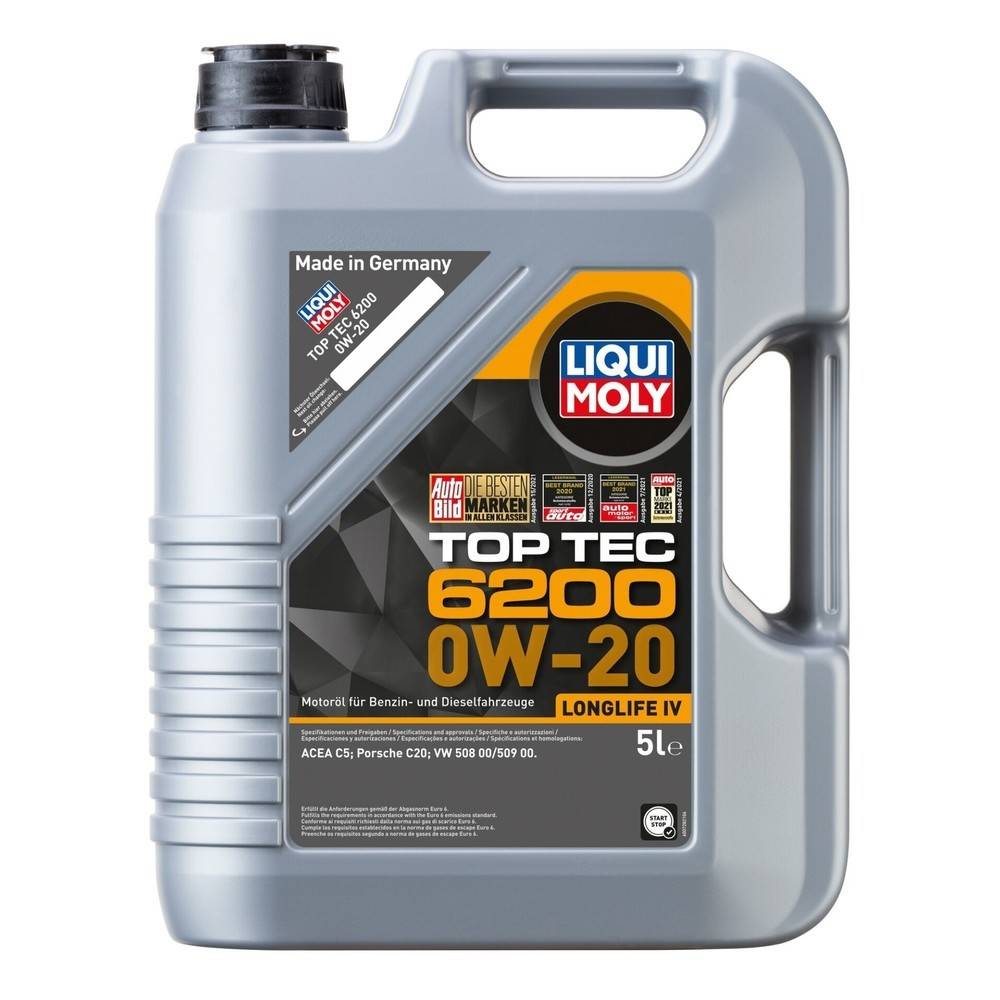 Top Tec 6200 0W-20 Liqui Moly, 4 Stück je 5 l