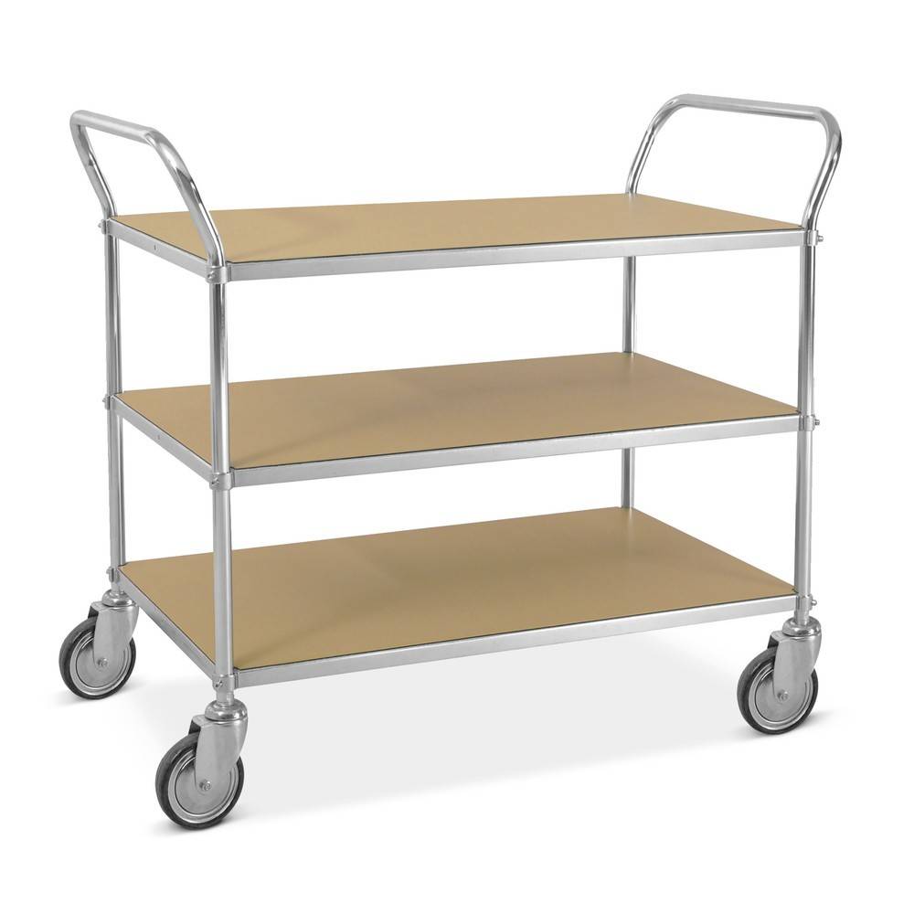 Kongamek ESD Etagenwagen 250 kg, 3 Etagen, 1070 x 585 x 940 mm L/B/H Tischwagen Rollwagen