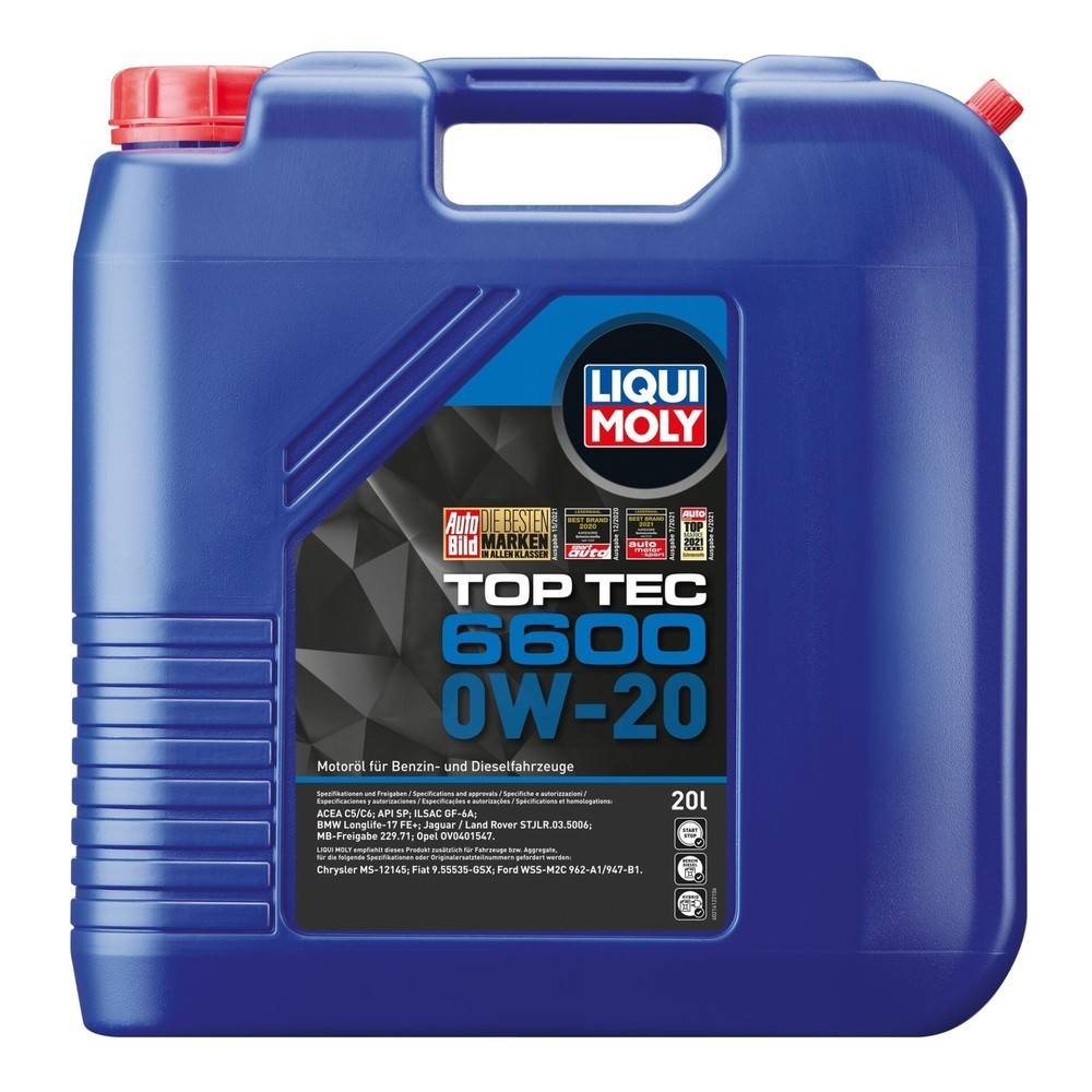 Top Tec 6600 0W-20 Liqui Moly, 1 Stück je 20 l