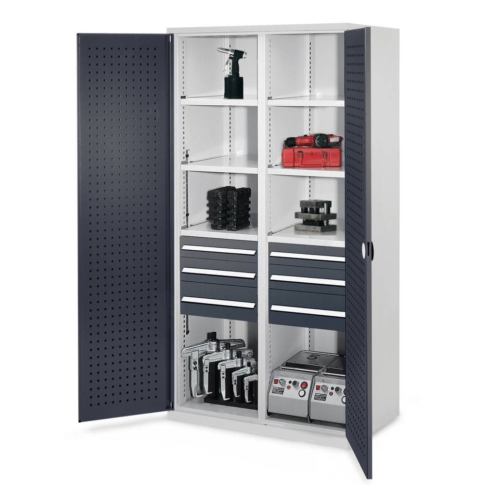 KAPPES Schwerlastschrank mit Mitteltrennwand, 6 Böden 600850-YY