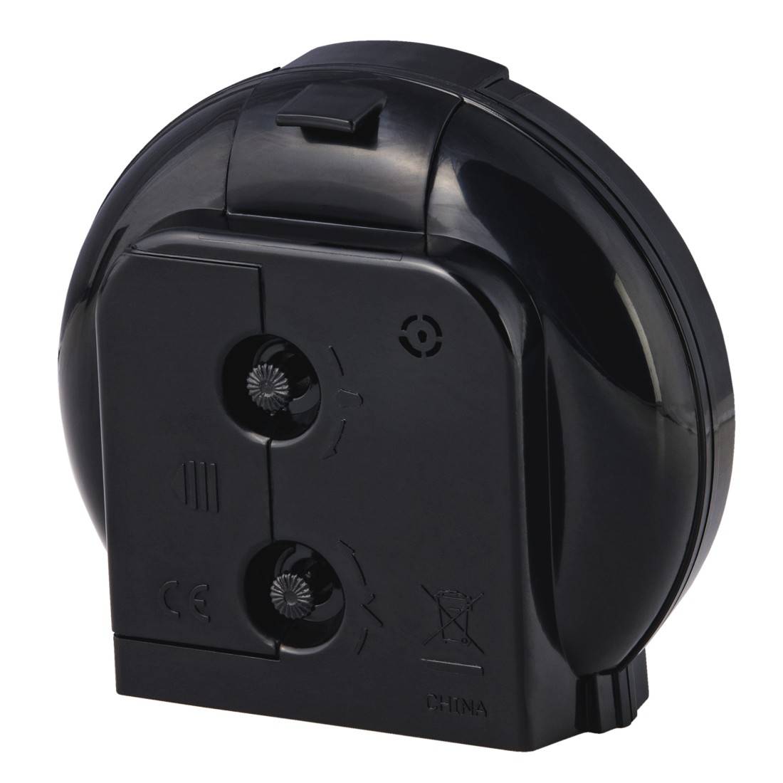 hama 00186335 Wecker "Classic", ohne Ticken, Schwarz/Weiß