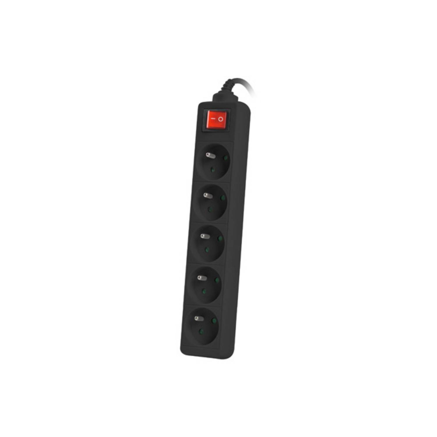 Lanberg PS1-05E-0300-BK - Steckdosenleiste - 2500 watt - Eingabe, Eingang power CEE 7/7 - Ausgangsanschlüsse: 5 (5 x Lei