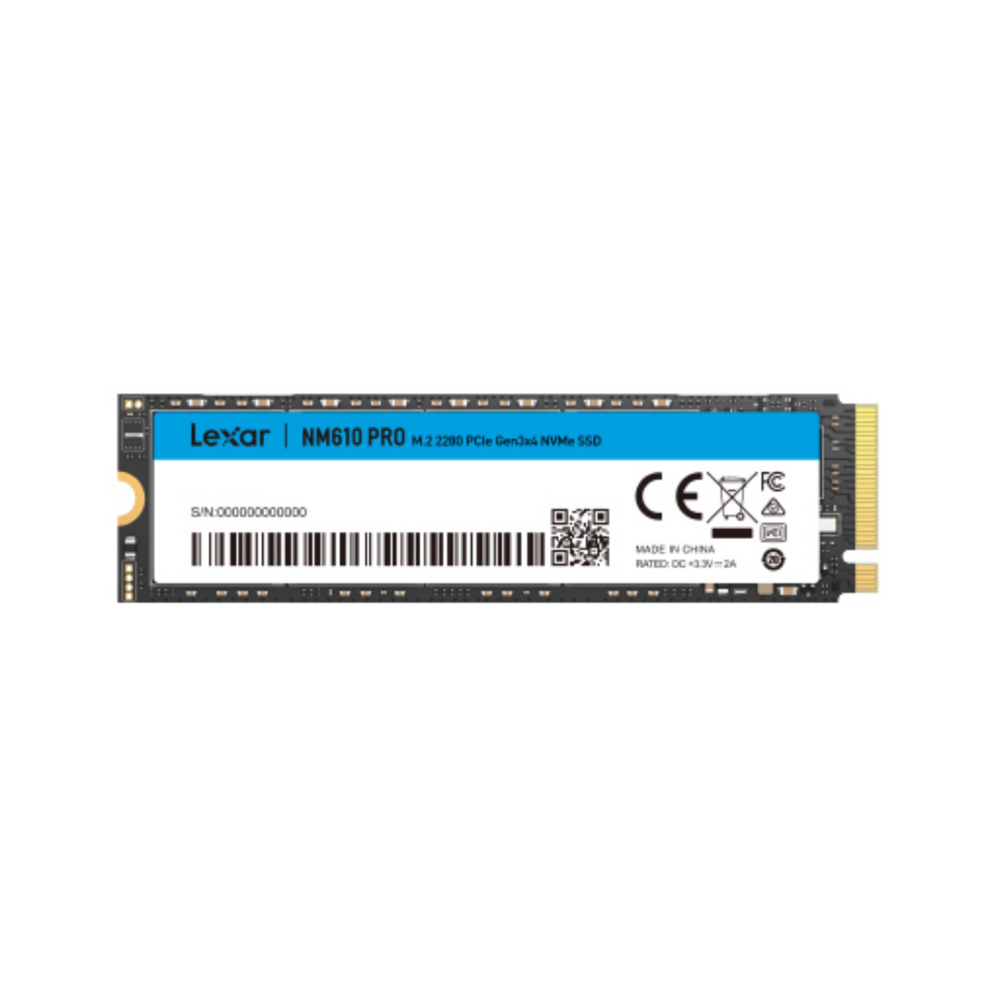 Lexar NM610 Pro - SSD - 500 GB - intern - M.2 2280 - PCIe 3.0 x4 (NVMe)