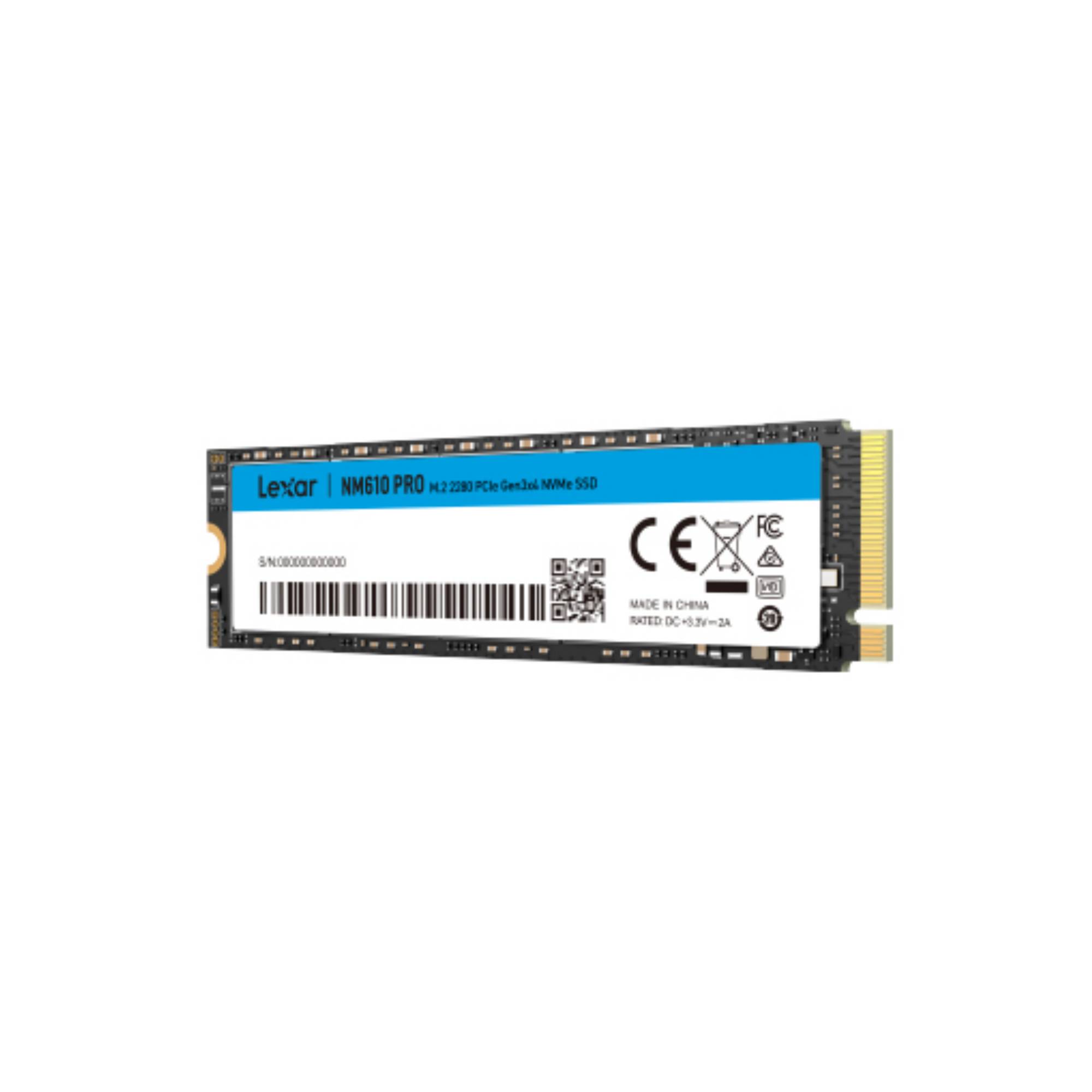 Lexar NM610 Pro - SSD - 500 GB - intern - M.2 2280 - PCIe 3.0 x4 (NVMe)