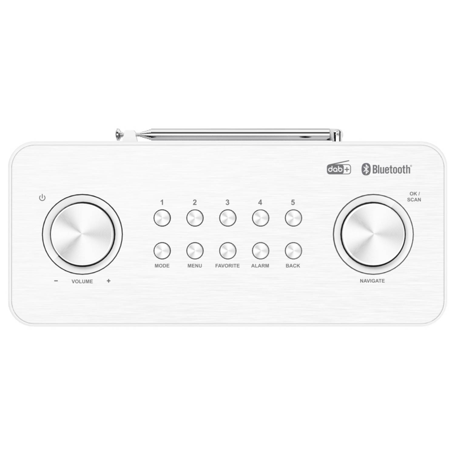 Kenwood Electronics Kenwood CR-ST80DAB-W, Persönlich, Digital, DAB, DAB+, FM, 87,5 - 108 MHz, 174.928 - 239.200 MHz, PTY