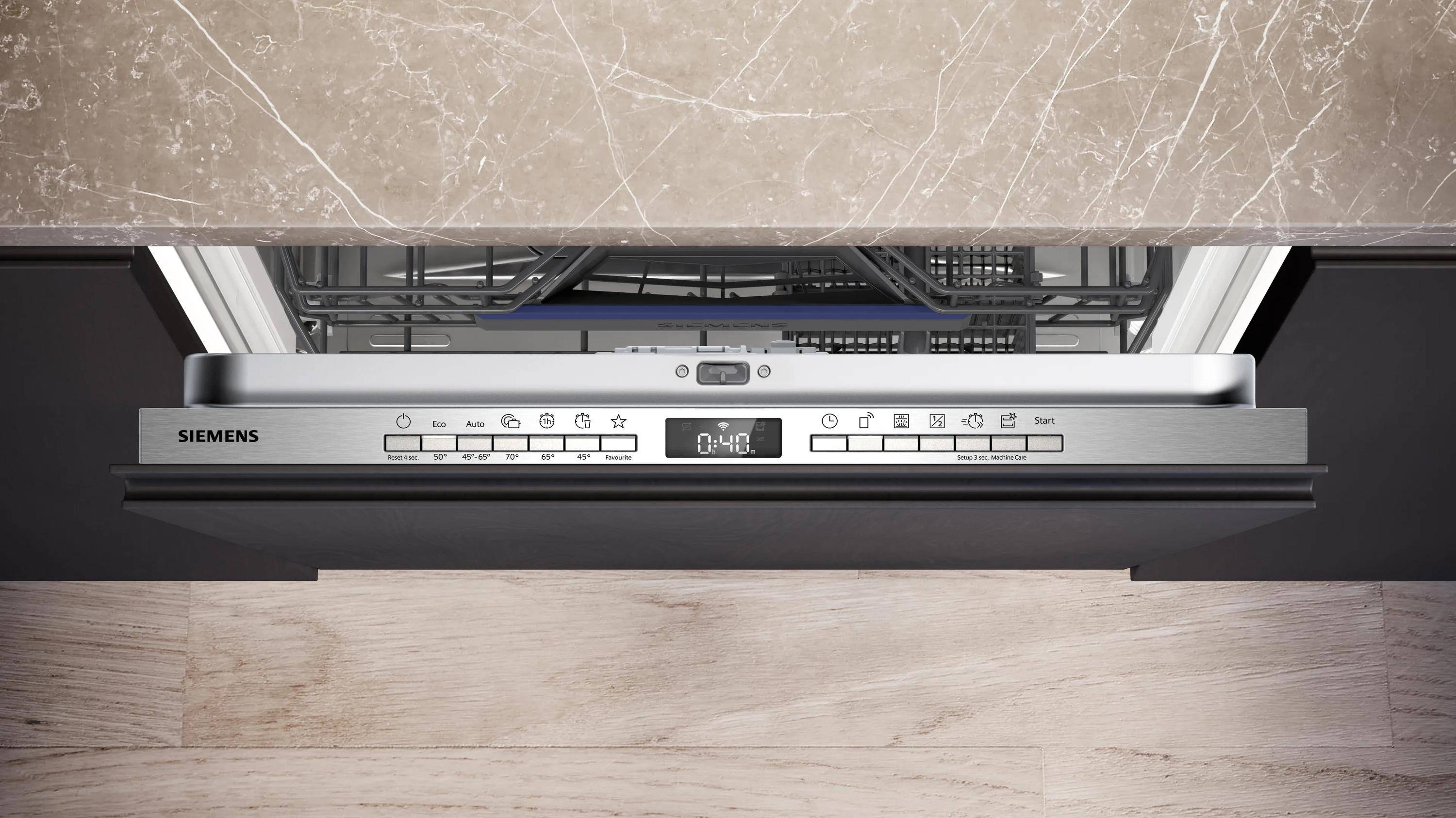 Siemens SX63HX14AE, Voll integriert, Standardgröße (60 cm), Edelstahl, Tasten, 1,75 m, 1,65 m